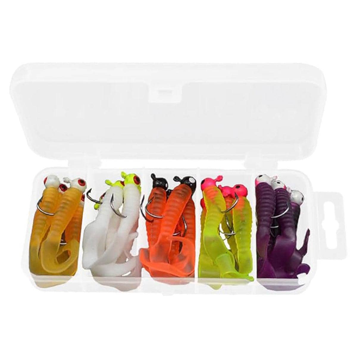 Soft Fishing Lures, 20 Pack, Bionic Worm Baits for Bass and Trout - view 2