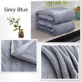 Soft Flannel Fleece Throw Blanket, 200 x 230 cm - Grey Blue - view 5