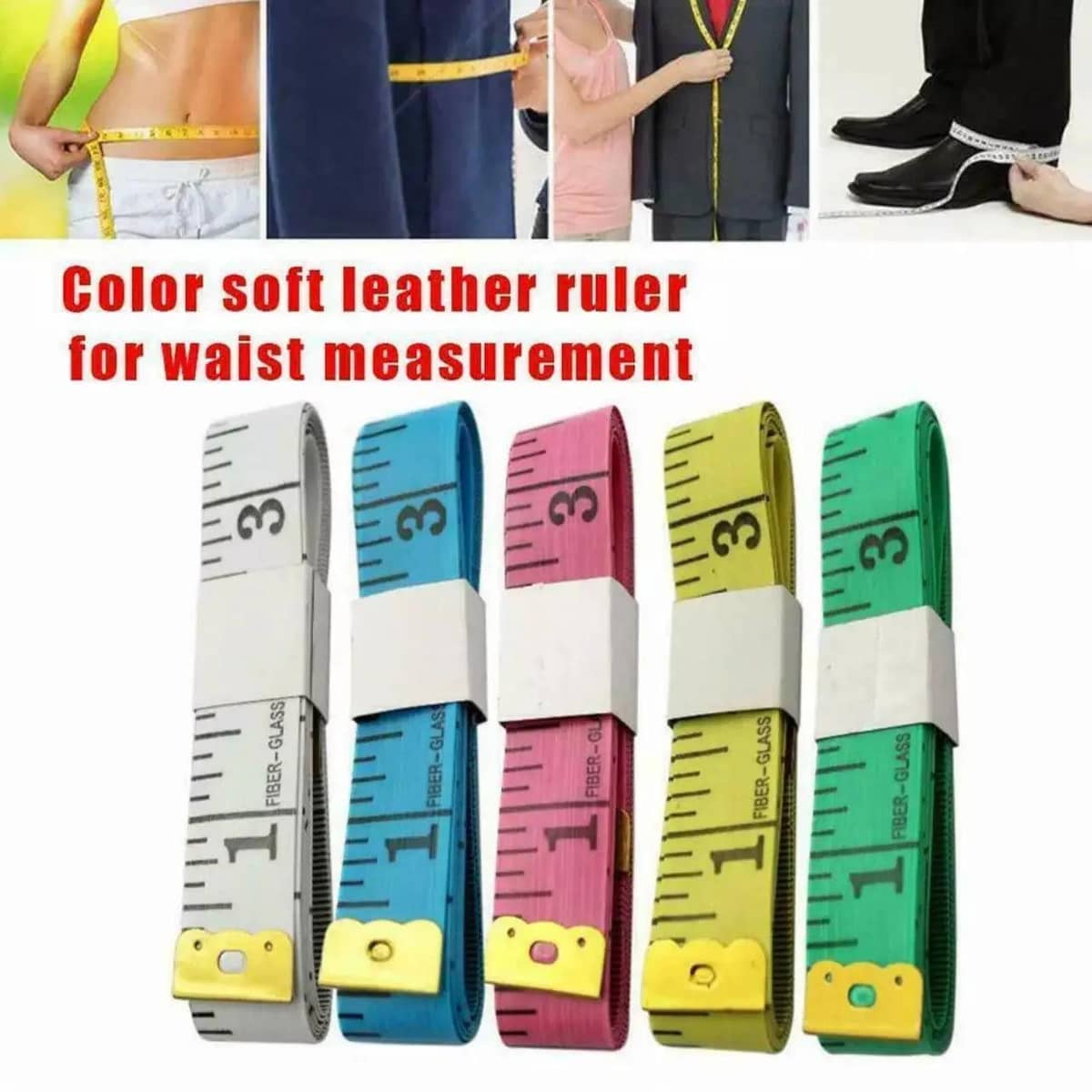 Soft Flat Sewing Tape Measure, 150 cm (60 Inches) - Pack of 6 - view 4