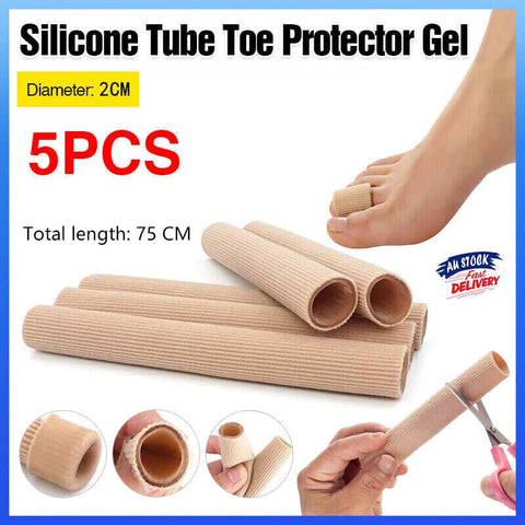 Soft Gel Toe Protector Sleeves for Corns and Foot Pain, Pack of 5