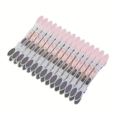 Soft Grip Clothes Pegs, Pack of 30 - Grey and Pink