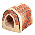 Soft Igloo Pet House Bed - Brick, Large (60 x 48 x 43 cm)