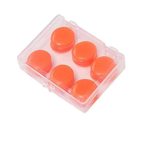 Soft Mouldable Silicone Ear Plugs, Pack of 6 (3 Pairs) - Orange