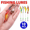 Soft Plastic Prawn Shrimp Lures, 9 cm, Pack of 10 for Bream and Flathead