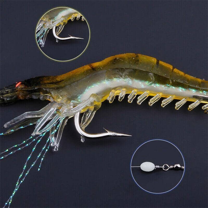 Soft Plastic Prawn Shrimp Lures, 9 cm, Pack of 10 for Bream and Flathead - view 4