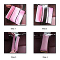 Soft Plush Car Seat Belt Shoulder Pad - Beige, Single - view 6