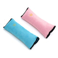 Soft Plush Car Seat Belt Shoulder Pads - Pink and Blue, Set of 2