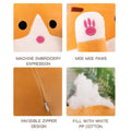 Soft Plush Cat Hug Pillow, Orange and White - 80 cm - view 5
