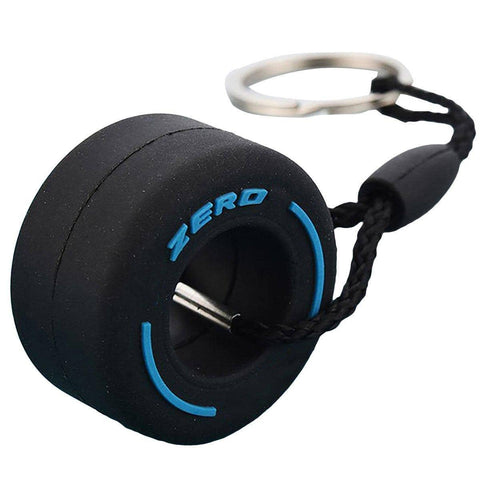 Soft PVC Tyre Keychain for Car Keys and Bags - Blue