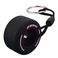 Soft PVC Tyre Keychain for Car Keys and Bags - Pink