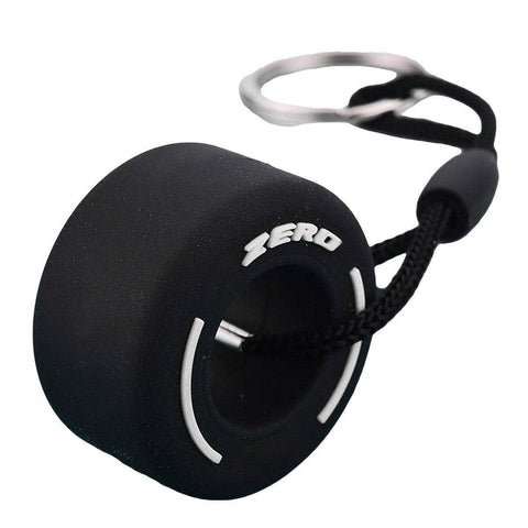 Soft PVC Tyre Keychain for Car Keys and Bags - White