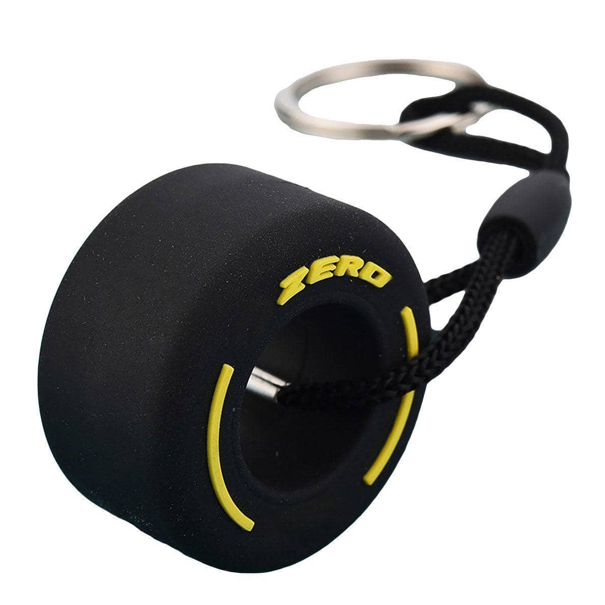 Soft PVC Tyre Keychain for Car Keys and Bags - Yellow