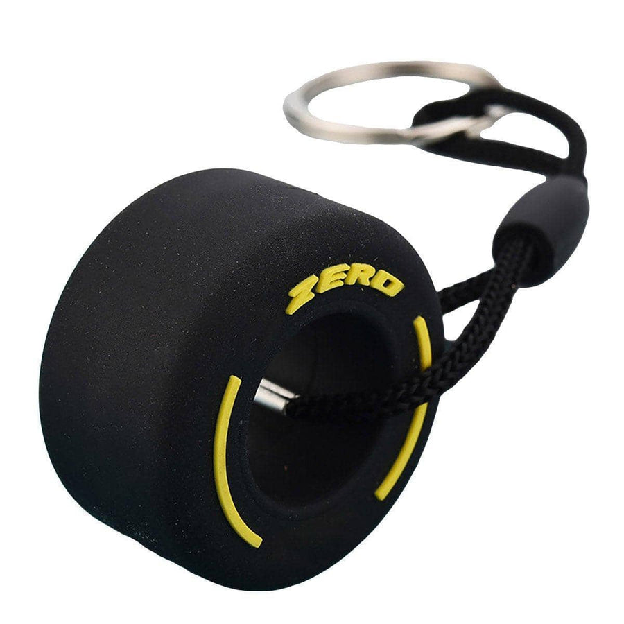 Soft PVC Tyre Keychain for Car Keys and Bags - Yellow