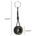 Soft PVC Tyre Keychain for Car Keys and Bags - Yellow - view 4