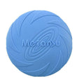 Soft Rubber Dog Frisbee Toy, 18 cm Flying Disc - Blue
