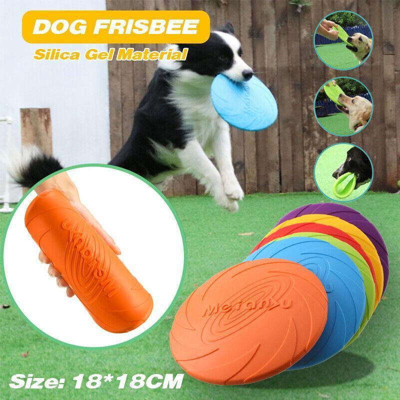 Soft Rubber Dog Frisbee Toy, 18 cm Flying Disc - Green - view 2