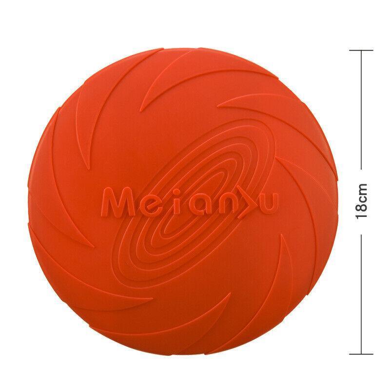 Soft Rubber Dog Frisbee Toy, 18 cm Flying Disc - Green - view 4