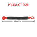 Soft Shackle Tow Rope Set, Pack of 2, 56 cm Heavy Duty Recovery Strap in Black and Red - view 3