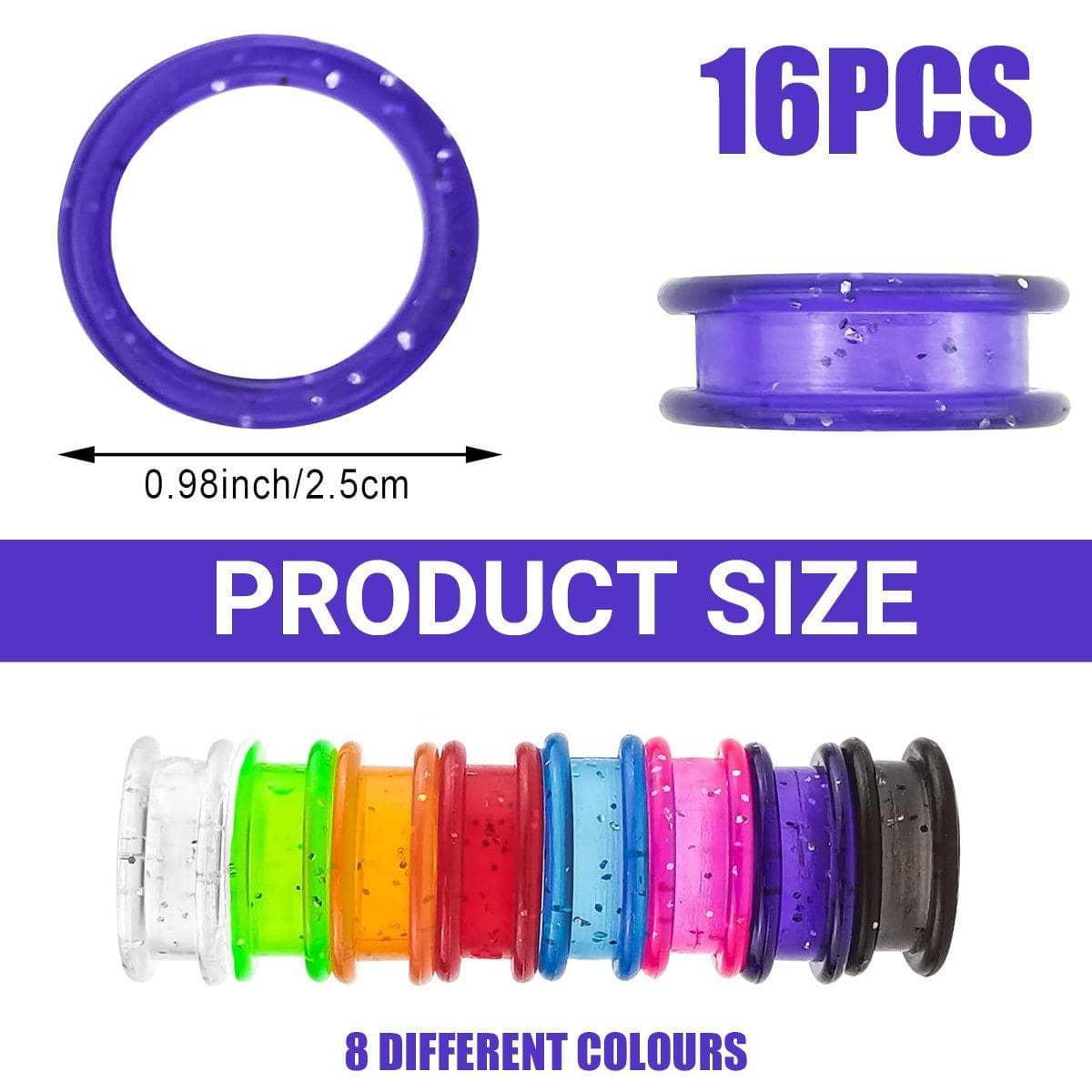 Soft Silicone Finger Rings for Dog Grooming Scissors Pack of 16 - view 3