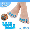 Soft Silicone Toe and Finger Separators for Pedicure - Blue, 3 Pairs - view 2