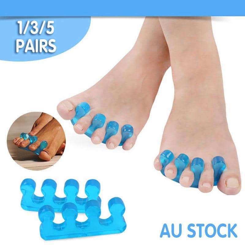 Soft Silicone Toe and Finger Separators for Pedicure - Blue, 3 Pairs - view 2