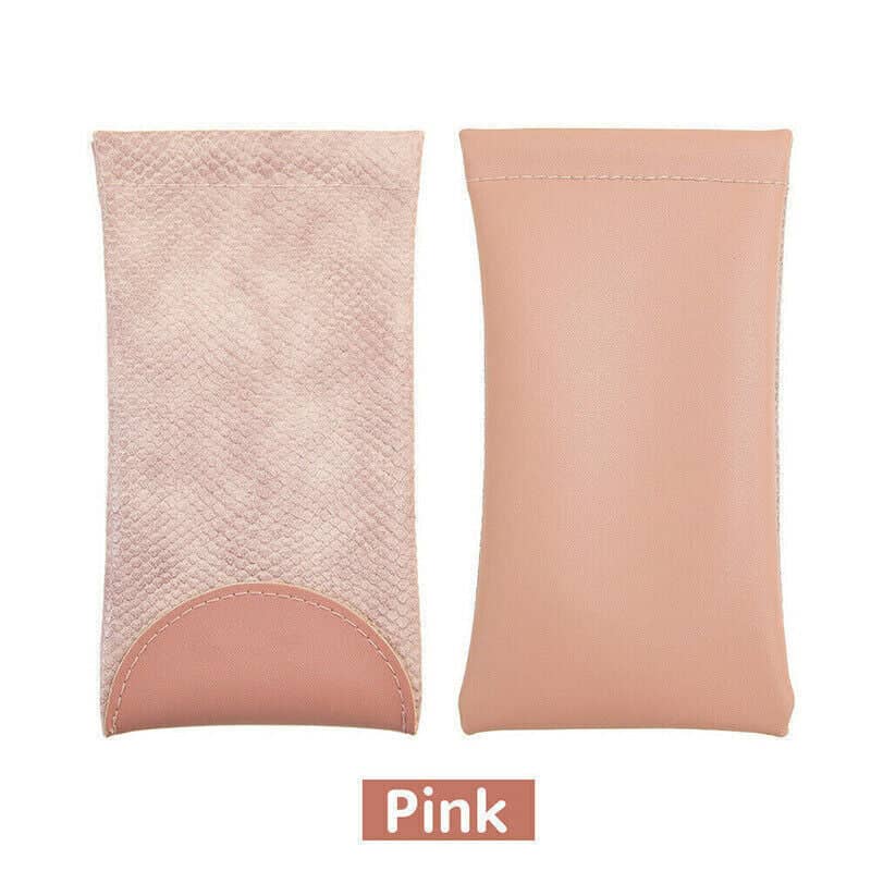 Soft Snap-Top Glasses Pouch for Sunglasses and Spectacles - Pink