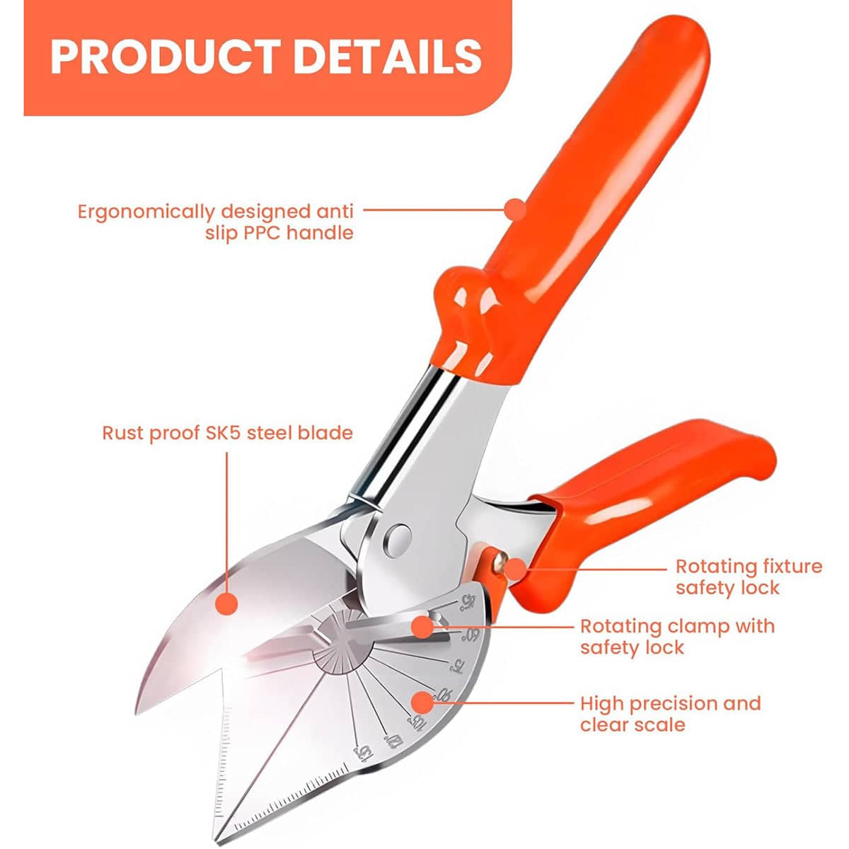 Soft Wood Cutter for DIY Woodworking Carving and Craft with 45 to 135 Degree Angle Scale - view 5