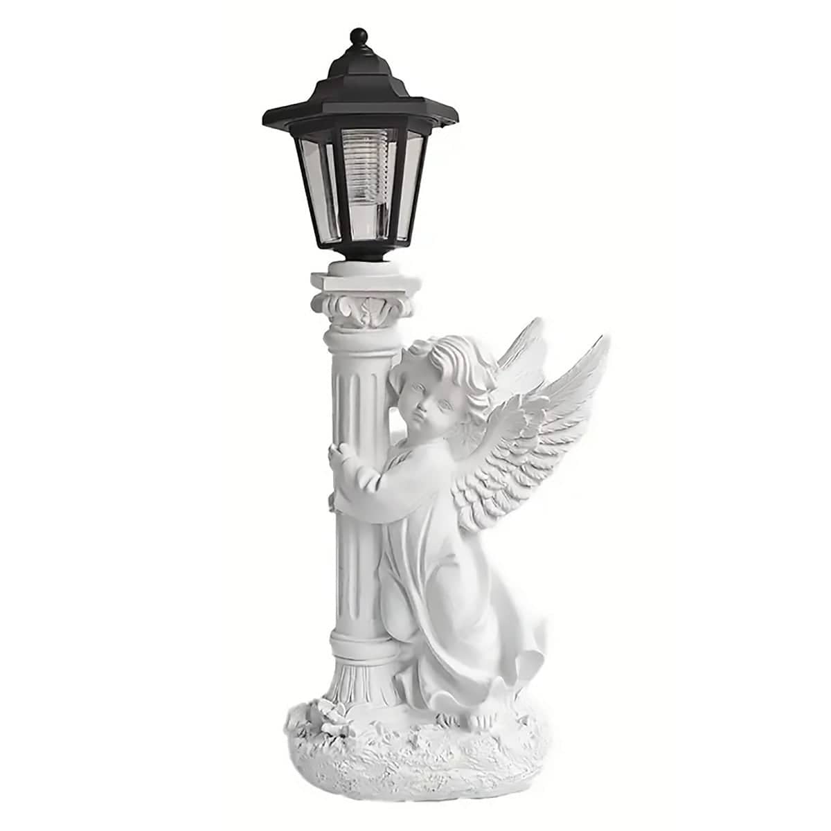 Solar Angel Statue Garden Light Outdoor Decor for Yard and Patio - Angel on Right Side