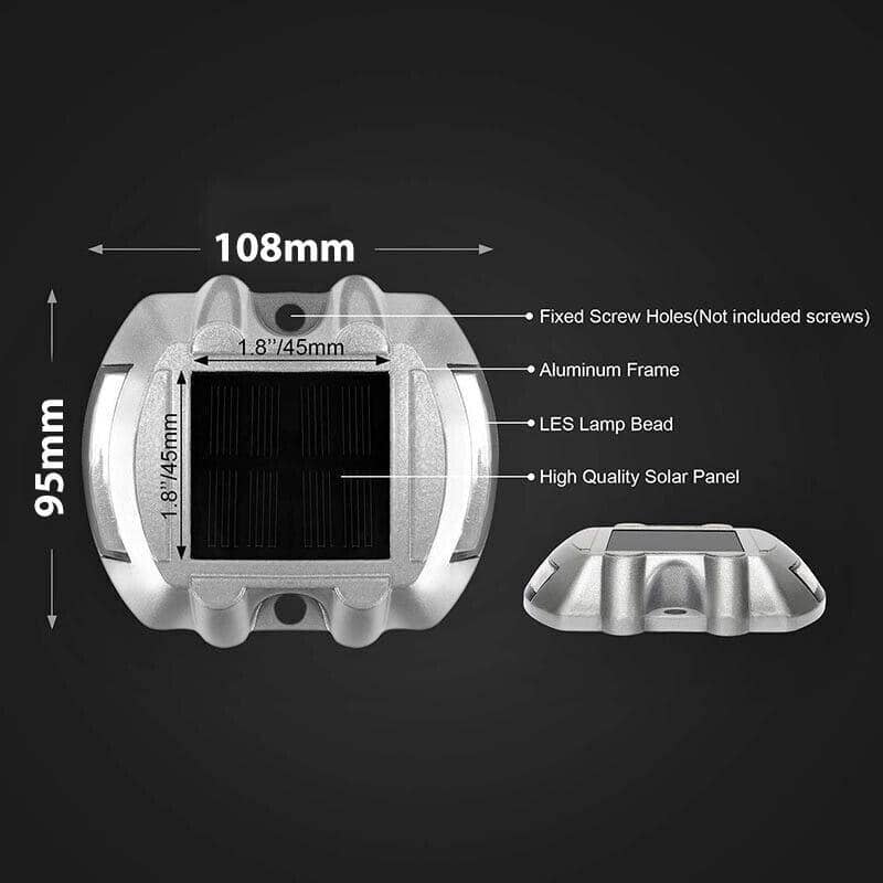 Solar LED Dock Light, Blue, IP67 Waterproof Cast Aluminium - view 3