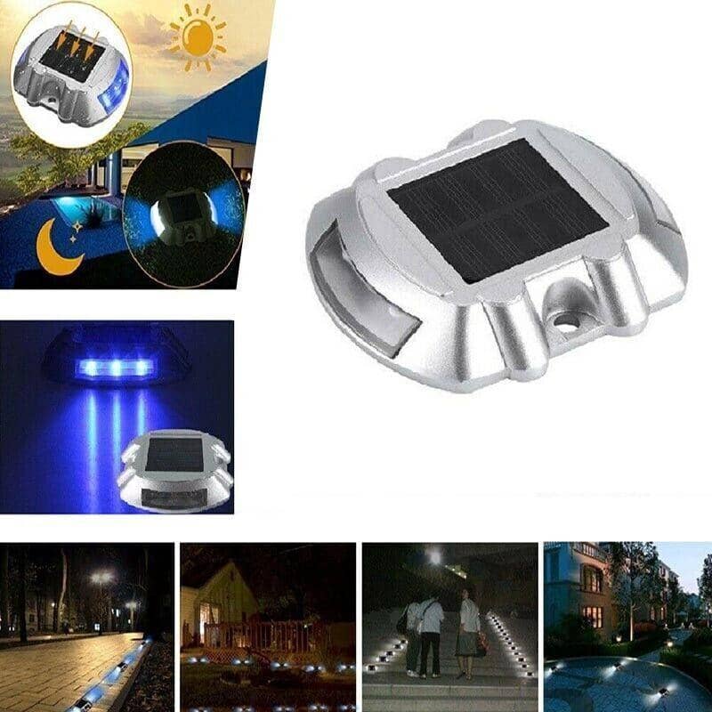 Solar LED Dock Light, Blue, IP67 Waterproof Cast Aluminium - view 5