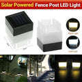 Solar LED Fence Post Light, Waterproof Square Garden Lamp - Warm White - view 2