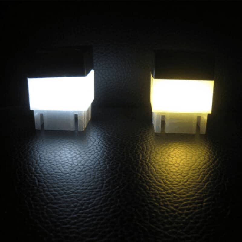 Solar LED Fence Post Light, Waterproof Square Garden Lamp - Warm White - view 4