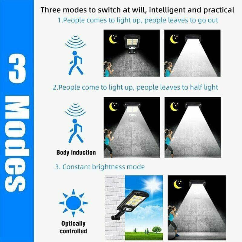 Solar LED Wall Light with Motion Sensor and Remote - 120 COB LEDs - view 5