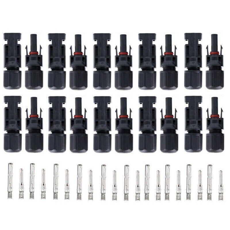 Solar Panel Cable Connectors, 30A IP67 Male and Female - 20 Pairs - view 3
