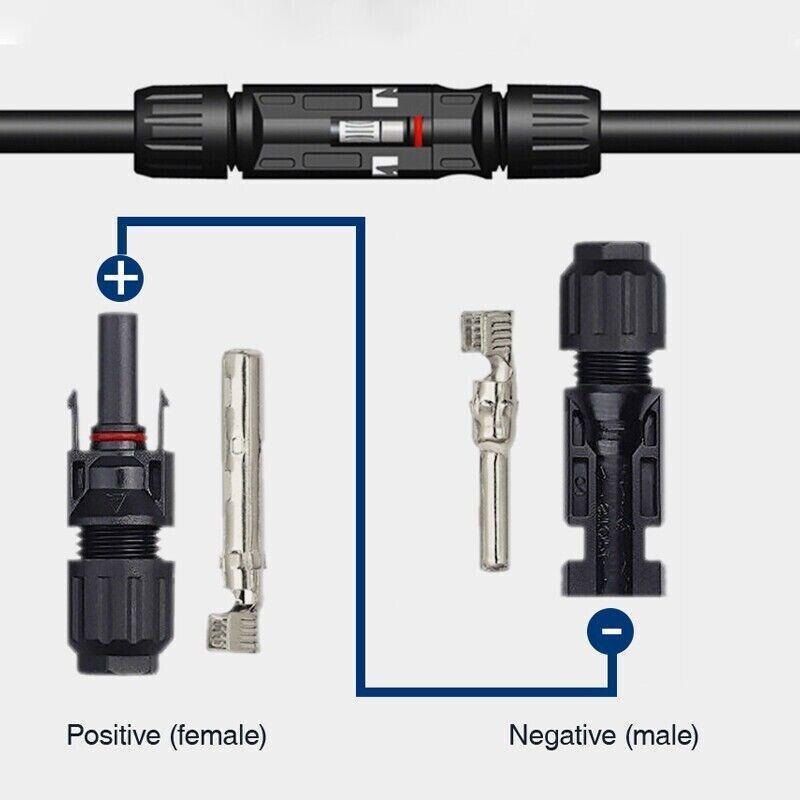 Solar Panel Cable Connectors, 30A IP67 Male and Female - 20 Pairs - view 5