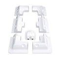 Solar Panel Corner Mounting Brackets Kit - 7 Piece Set, White
