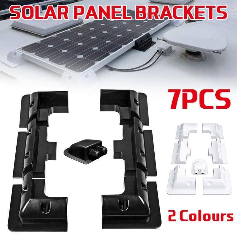 Solar Panel Corner Mounting Brackets Kit - 7 Piece Set, White - view 2