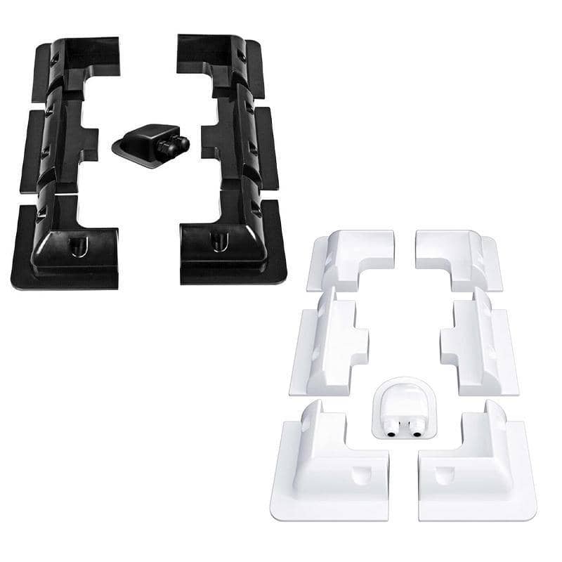 Solar Panel Corner Mounting Brackets Kit - 7 Piece Set, White - view 3