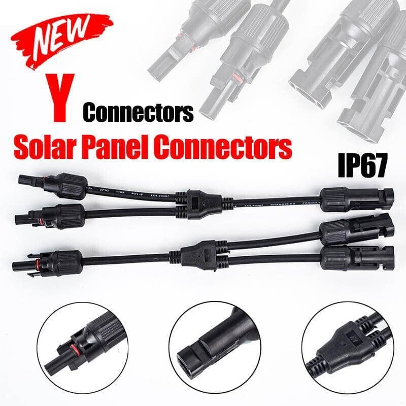 Solar Panel Y Connector with IP67 Dual Connection, 1 Pair