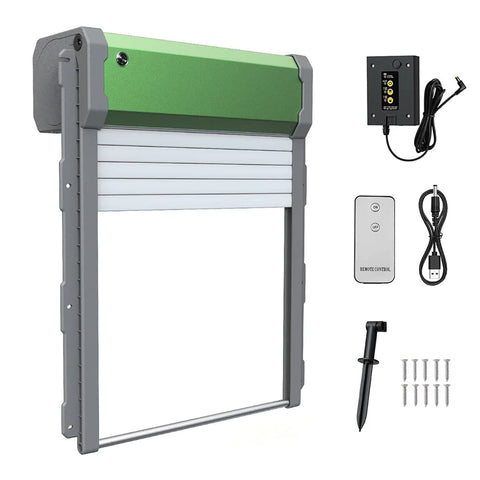 Solar Powered Automatic Chicken Coop Door Opener with Timer, Light Sensor and Remote - view 2