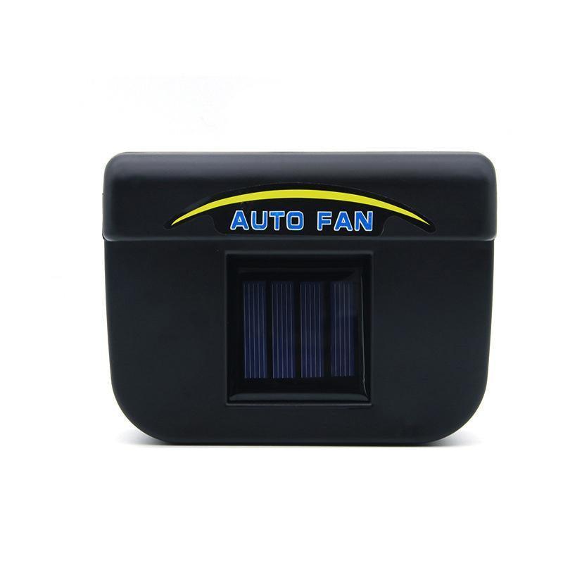 Solar Powered Car Window Fan Ventilator - Black - view 2
