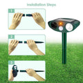 Solar Powered Ultrasonic Animal and Bird Repeller, Outdoor Pest Control Device - view 4