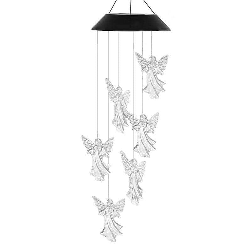 Solar Wind Chime LED Light, Colour Changing - Angel
