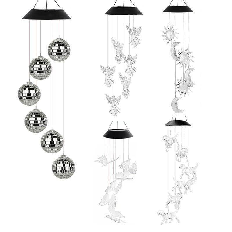 Solar Wind Chime LED Light, Colour Changing - Angel - view 3