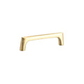 Solid Brass Cabinet Handle, 96 mm Hole Spacing - Brushed Brass
