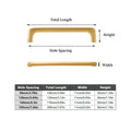 Solid Brass Cabinet Handle, 96 mm Hole Spacing - Brushed Brass - view 4