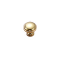 Solid Brass Cabinet Knob, 28 mm Diameter - Gold