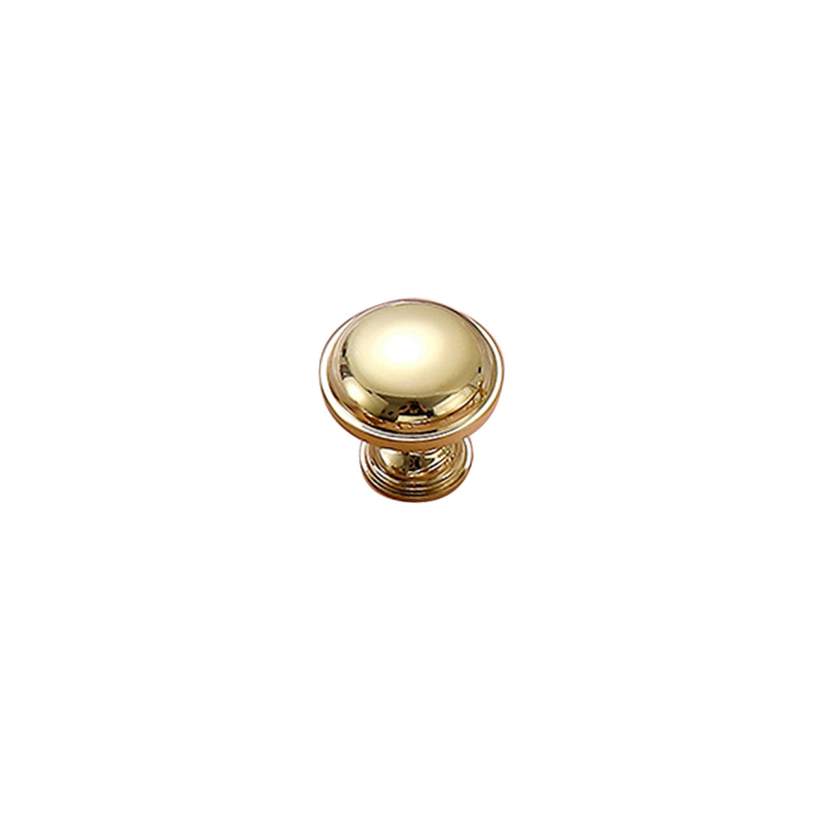 Solid Brass Cabinet Knob, 28 mm Diameter - Gold