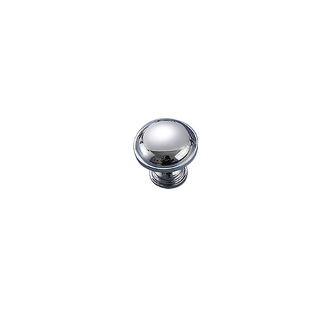 Solid Brass Cabinet Knob, 28 mm Diameter - Silver