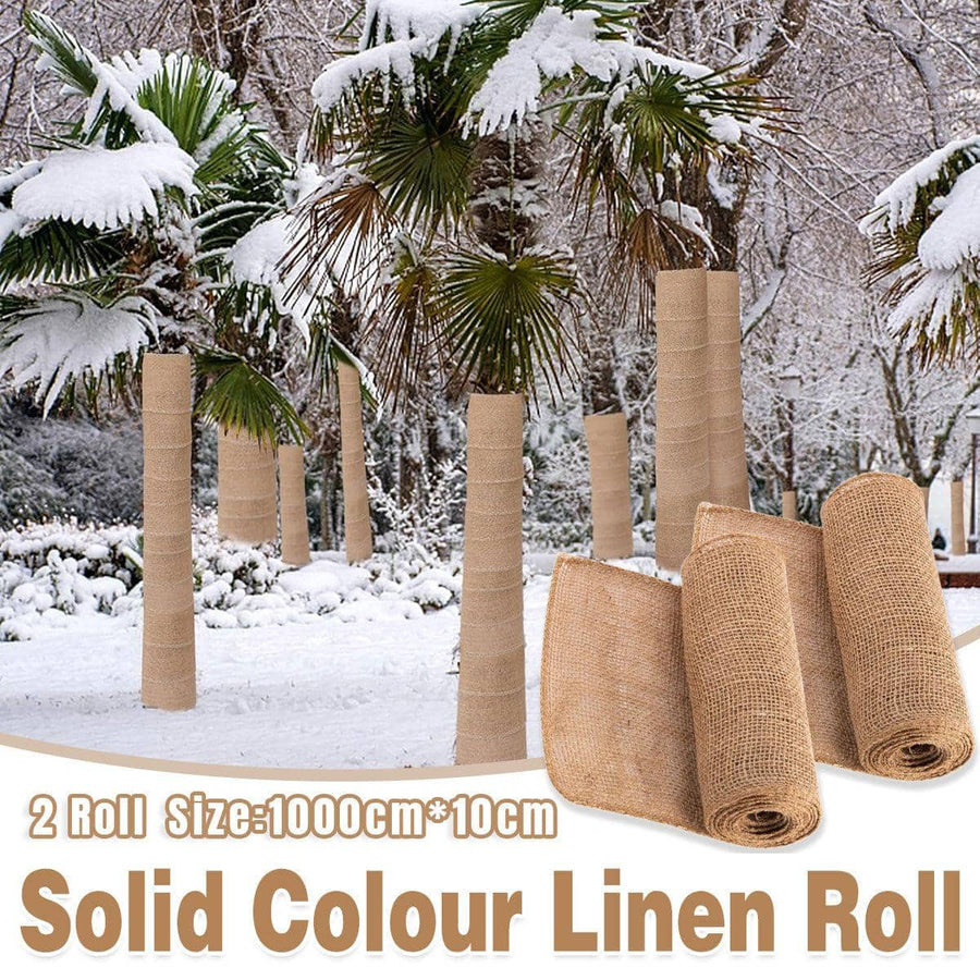 Solid Colour Burlap Tree Wrap Set of 2 Rolls for Winter Protection - 1000 x 10 cm